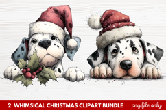 Whimsical Christmas Clipart | Cute Festive Holiday PNG Product Image 1