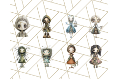Creepy Dolls Clipart 60 PNG Haunted Toy Characters Product Image 4