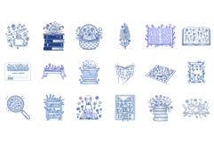 Aesthetic Spring Reading Clipart Product Image 7