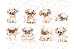 Cute Pug Clipart, Adorable Dog PNG, Funny Pet Graphics Product Image 8