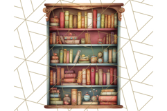 Whimsical Library Clipart with Cozy Readers and Books Product Image 4