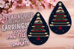 Bright Teardrop Earrings Template PNG , Holiday Product Image 1