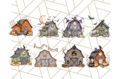 Halloween Cottagecore Barn PNG Clipart, Fall Style Product Image 8