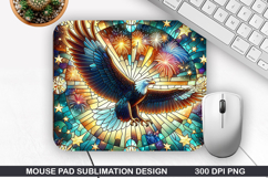 Eagle Mouse Pad Sublimation, 4th Of July Mouse Pad PNG Product Image 1