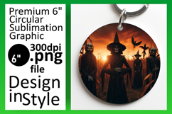 Bright Round Design for Keychains , Horror Halloween Product Image 1