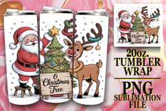 WHIMSICAL ESCAPES 20oz TUMBLER WRAP, Funny Santa Product Image 1