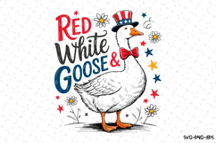 Red White and Goose Svg Design | 4th of july svg | Svg Files Product Image 1