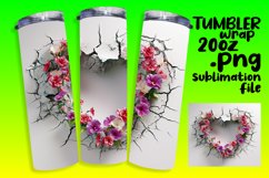 Whimsical Serenity 3D Heart Tumbler Wrap Product Image 1