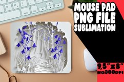 Mouse Pad 3D Flower Hole Sublimation Design PNG Product Image 1