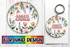 Timeless Keychain Circle Design, Flower Quote Product Image 1