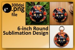 Blooming Blossoms in 3D: Vibrant Cat Circle Delights Product Image 1