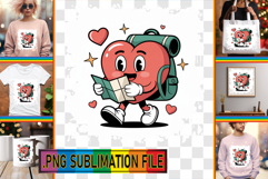 Whimsical Tote Bag Designs PNG, Valenines Heart Product Image 1