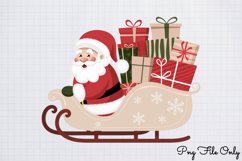 Cute Boho Christmas Watercolor Clipart PNG Product Image 1