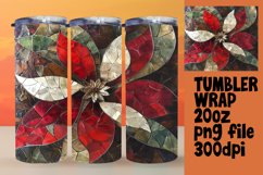 Sparkly Floral Tumbler Wrap Design 20oz Product Image 1