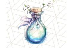 Gothic Fairy &amp; Potion Clipart, Dark Fantasy PNG Printable Product Image 4