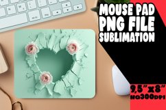 Flower 3D Heart Wall Mouse Pad Product Image 1