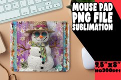 Summer Christmas Snowman Mouse Pad - Winter Festive Product Image 1