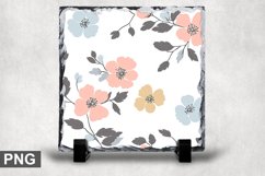 Pastel Flowers Square Sublimation Slate Design Product Image 1