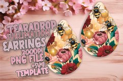 Creative Teardrop Earrings Template Art , Bee Product Image 1