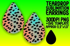 Leopard Print Glitter Teardrop Earring Patterns Product Image 1