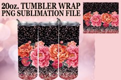 Glitter Leopard &amp; Floral Tumbler Wrap - Marvelous Glam Product Image 1