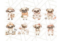 Pug Clipart PNG, Cute Dog Art, Puppies With Jobs, Pug Work Product Image 2