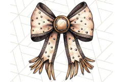 Western Style Bow PNG, Cute Cowboy, Cowgirl Coquette Png Product Image 4