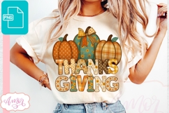 Thanksgiving shirt sublimation PNG, Fall Sleeve sublimation Product Image 2