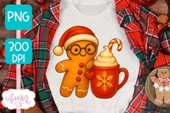 Gingerbread man sublimation design for Christmas, Hot cocoa Product Image 4