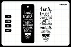 Dark Romance Bookmark Saying SVG | I Only Trust Characters Product Image 3