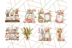 Cottagecore Apothecary PNG Clipart, Rustic Potions &amp; Herbs Product Image 8