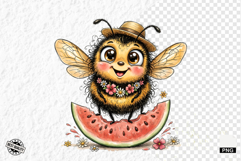 Summer Whimsical Bees PNG Clipart Product Image 1