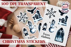 Christmas Sticker Sheet Gothic Dark Winter Holiday PNG Product Image 1