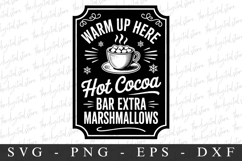 Warm Up Here Hot Cocoa Svg | Christmas svg Product Image 1