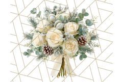 Whimsy Winter Florals Clipart PNG, Christmas Png Clipart Product Image 4
