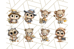Thanksgiving Woodland Animals Clipart PNG Product Image 8