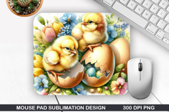 Chicks Mouse Pad Sublimation, Animals Mouse Pad PNG Design Product Image 1