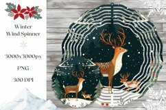 Christmas Deer Wind Spinner, Winter Forest Wind Spinner Product Image 1