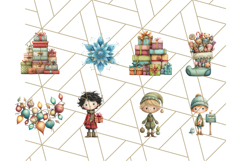 Christmas Whimsy Clipart, Holiday Kids PNG Graphics Product Image 8