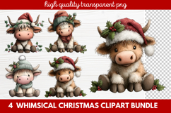 Whimsical Christmas Clipart | Cute Festive Holiday PNG Product Image 1