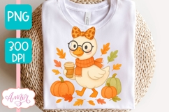 Cute goose sublimation PNG | Fall shirt sublimation design Product Image 3