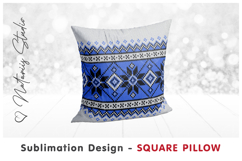 5 Cozy Christmas Knitted Designs - Sublimation Square Pillow Product Image 5