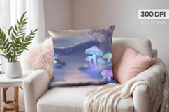 Winter Christmas Wonderland PNG Pillow, Winter Pillow Design Product Image 1