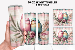 Birds Skinny Tumbler 20oz Wrap Design, Animal Tumbler Wrap Product Image 1