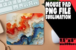 Stunning 3D Marble and Flower Mouse Pad Design Product Image 1
