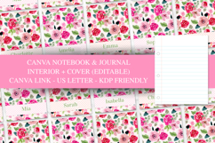 Editable Canva Watercolor Floral Notebook &amp; Cover Template Product Image 1