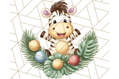 Safari Christmas PNG Clipart, Cute Jungle Animal Art Product Image 4