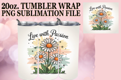 RADIANT GLOW 20oz TUMBLER WRAP, Flowers Quote Product Image 1