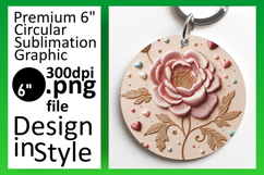 Lovely Round Design Car Coaster Artwork , 3D Flower Product Image 1