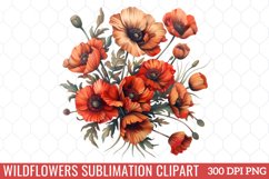 Wildflowers Sublimation Clipart Product Image 1